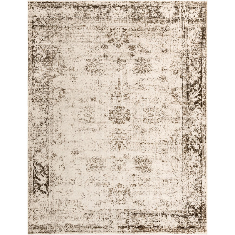 Tapis Brandt, Rectangle 10 pi x 13 pi, Non, Beige /Brun clair