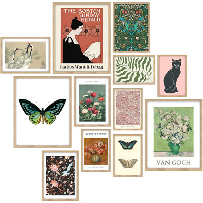 97 Decor Eclectic Wall Decor - Vintage Eclectic Wall Art Prints, Retro Maximalist Decor Aesthetic, Modern Eclectic Home Decor, Colorful Boho Gallery Wall Prints For Bedroom Dorm (unframed)