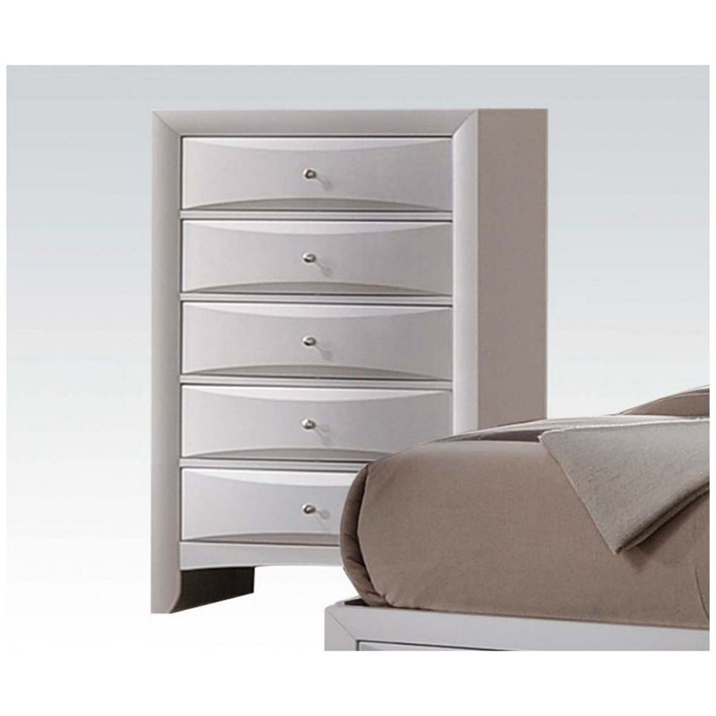5 Drawer Chest With Flared Square Legs