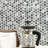 Graphite Melange Penny Round 12 in. x 13 in. Porcelain Mosaic Floor and Wall Tile-1881274887