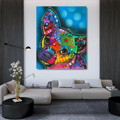 Art sur toile de la collection Dean Russo de Hokku Designs, titre: Pop Chihuahua