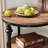 Round Side Table, Industrial Retro End Table With Shelf