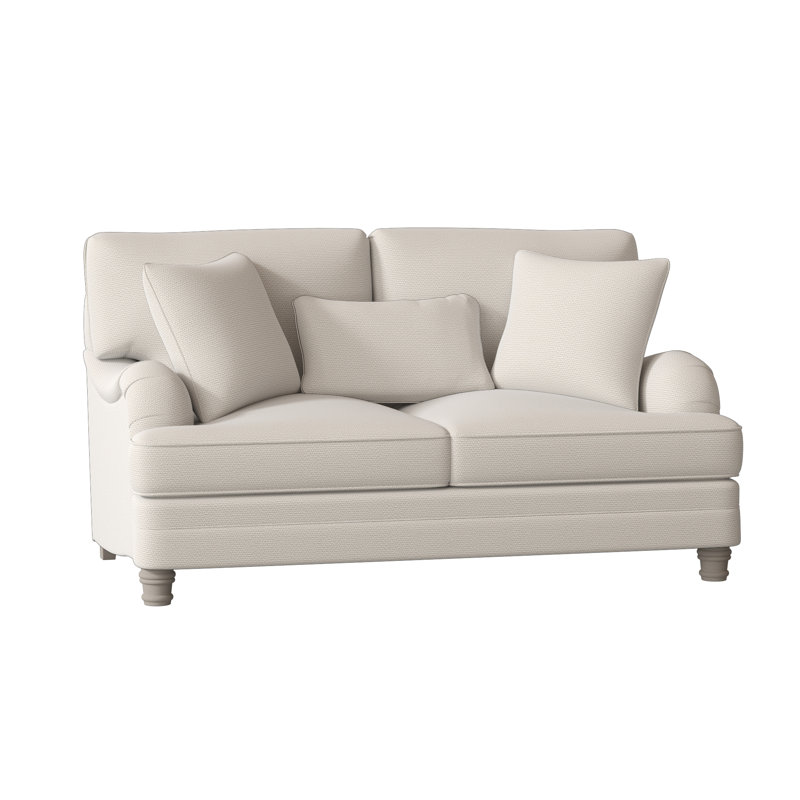 Tarleton Upholstered 69.5'' Loveseat, Cream Chenille 1345-002, Blanca