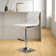 Stoke Gifford Swivel Upholstered Adjustable Height Counter Stool with Metal Frame