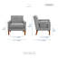 Chaise d'appoint de style Mid-Century de 29 po Eleena - Chenille-1240744102