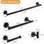 Ensemble d'accessoires de salle de bain 4 pièces noir mat, ensemble de quincaillerie de salle de bain en acier inoxydable, ensemble de barre à serviettes de bain, porte-serviettes mural pour salle de bain.-122643804