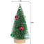 12 pièces mini arbres de Noël petits arbres en sisal mini arbres de pin avec base en bois mini-arbres de brosse artificiels mini arbres de Noël artificiels couleur assortie pour la décoration de Noël -114853140