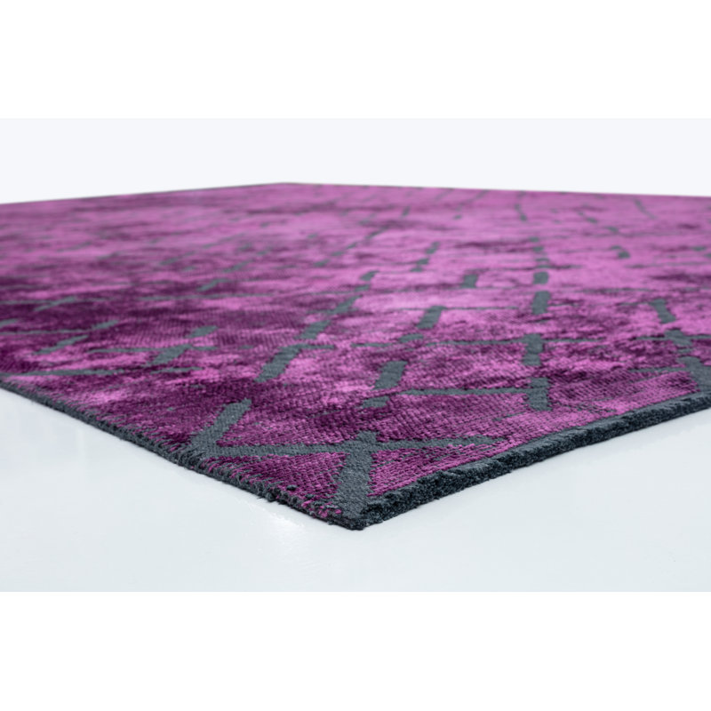 Rapture Purple/Gray Luxury Area Rug, Rectangle 7'10" x 9'10"