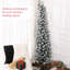 Arbre de Noël enneigé 6 pi, 329 pointes, base en métal, Jolly 6 pi artificiel avec neige, saison magnifique