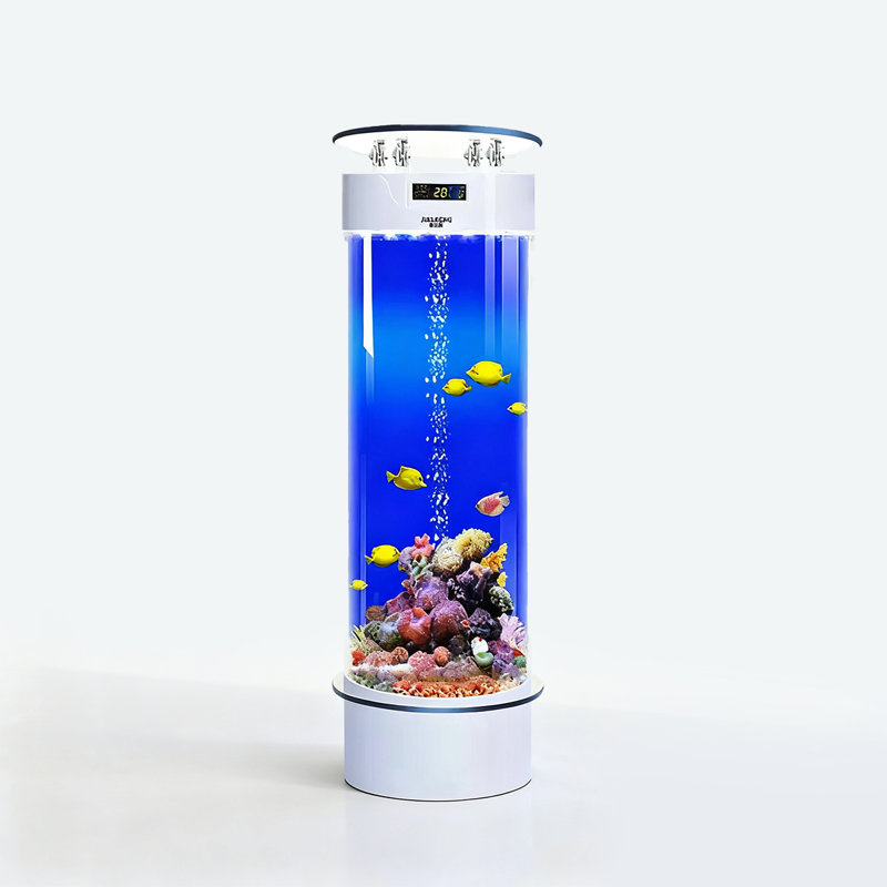 Smart Constant-Temperature Automatic Feeding Cylindrical Aquarium Tank