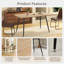 5 Pieces Dining Set With Rectangular Wood Top Table And 4 Upholstered Side Chairs-4417064-4417066