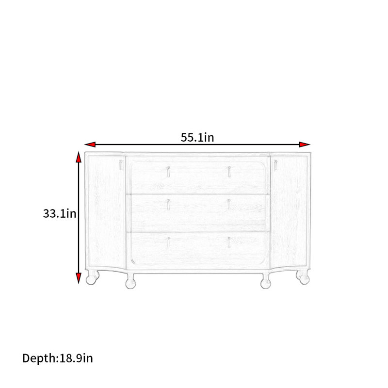 American Retro Style Sideboard