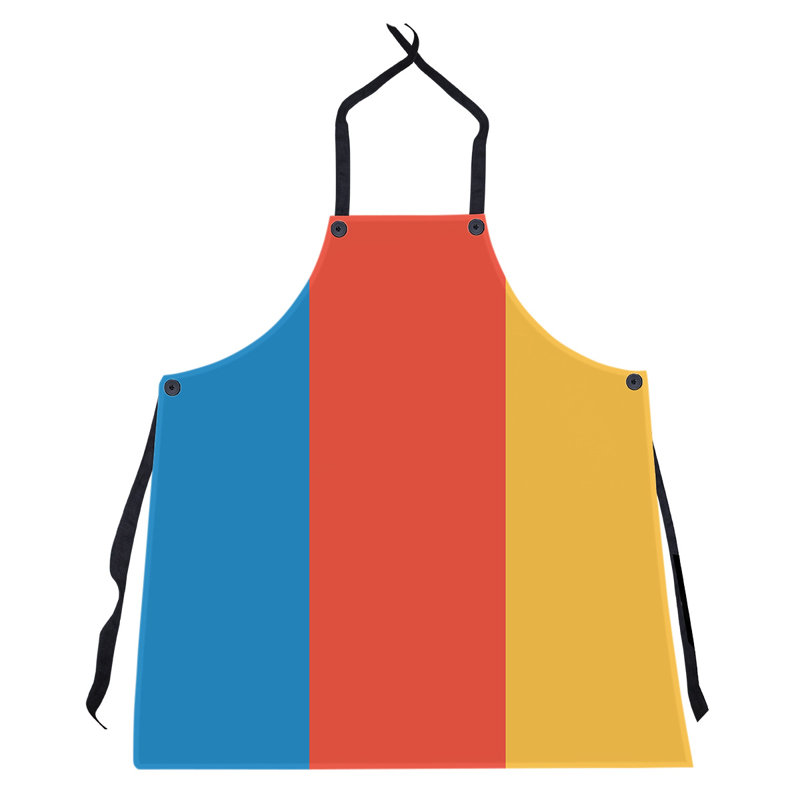 No Pattern Bib Apron, Basketball Blue/Basketballet/Yellow