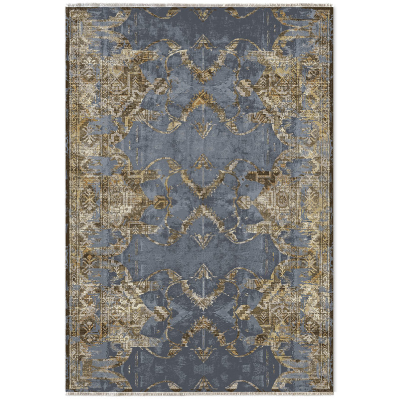 Tapis rectangulaire Yancarlo avec envers antidérapant, Tapis de couloir 2 pi 8 po x 13 pi 2 po