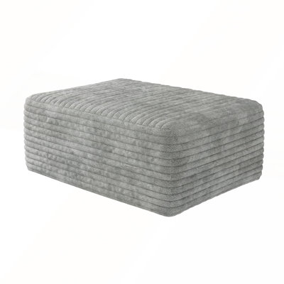 Repose-pieds en velours côtelé moelleux sans assemblage avec confort luxueux et design polyvalent pour les espaces de vie modernes