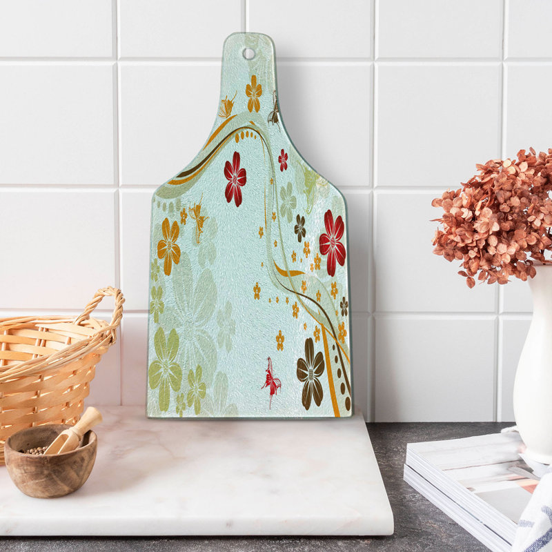 Multicolore planche à découper en verre trempé Ambesonne
