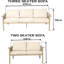 208cm Wide Outdoor Patio Sofa with Cushions