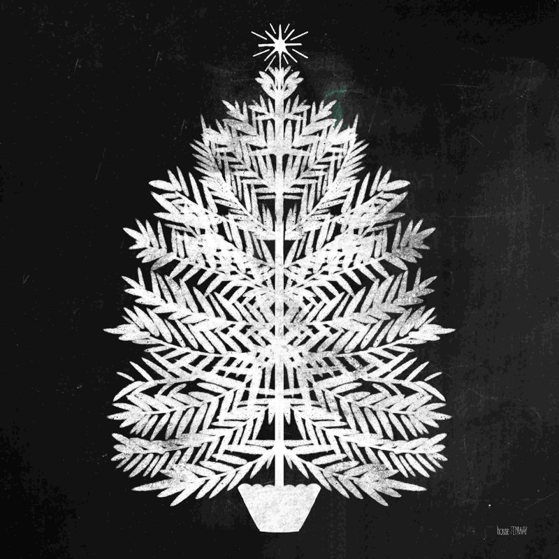 Arbre de Noël Ancien Monde 2885574, H 12 po x l 12 po, Non, Cadre simple blanc