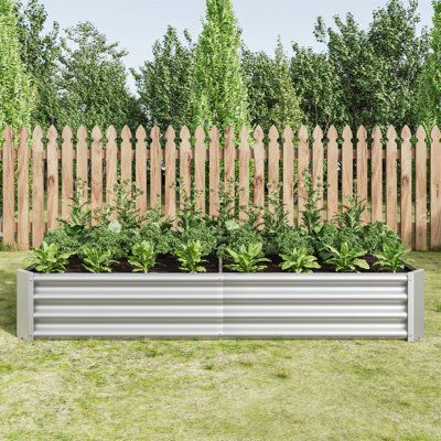 Raised Garden Bed Outdoor, 6×3×1Ft , Metal Raised  Rectangle Planter Beds For Plants, Vegetables, And Flowers