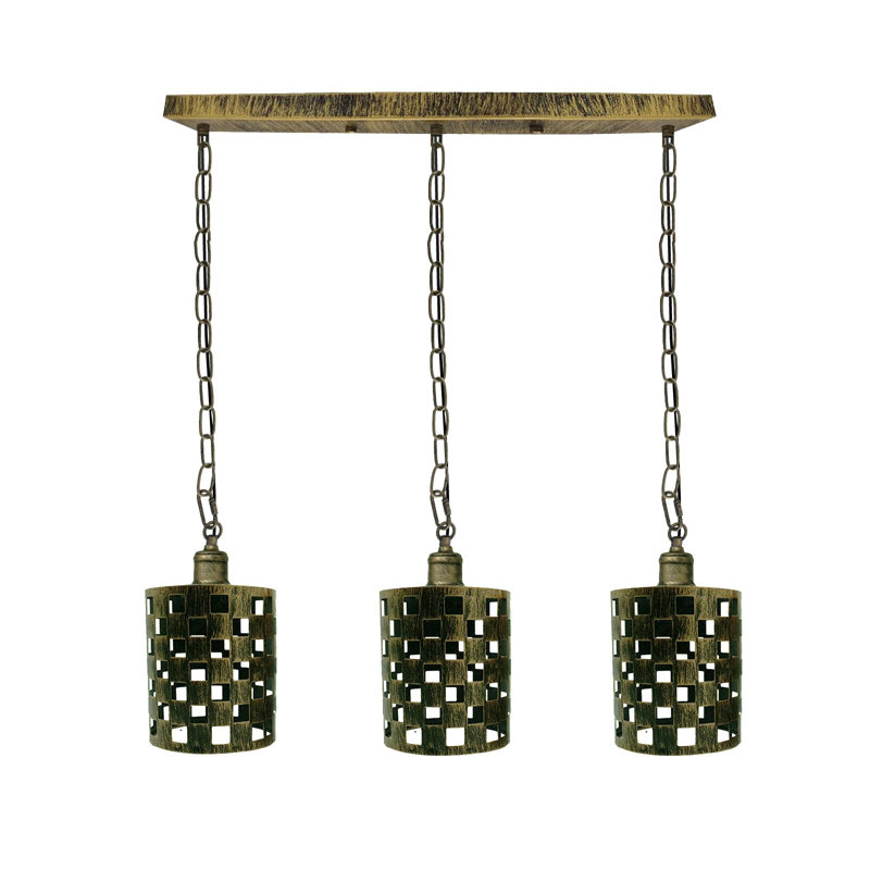 Trapeza 3 - Light Kitchen Island Pendant, Brushed Brass
