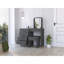 Coiffeuse, tabouret, quatre tiroirs Merlot