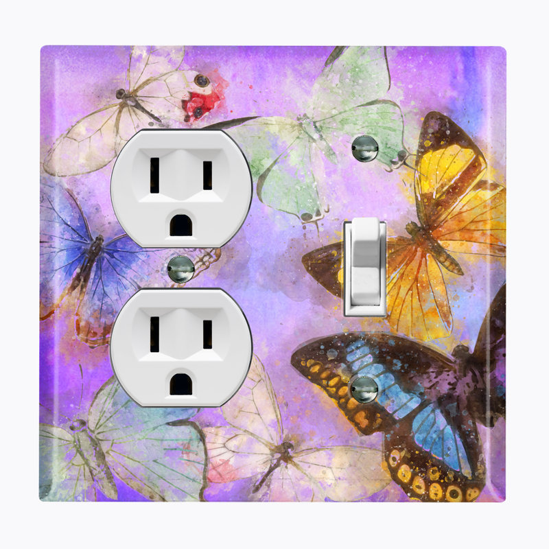 Patterned 2 - Gang Combination Plate Standard Combination Wall Plate