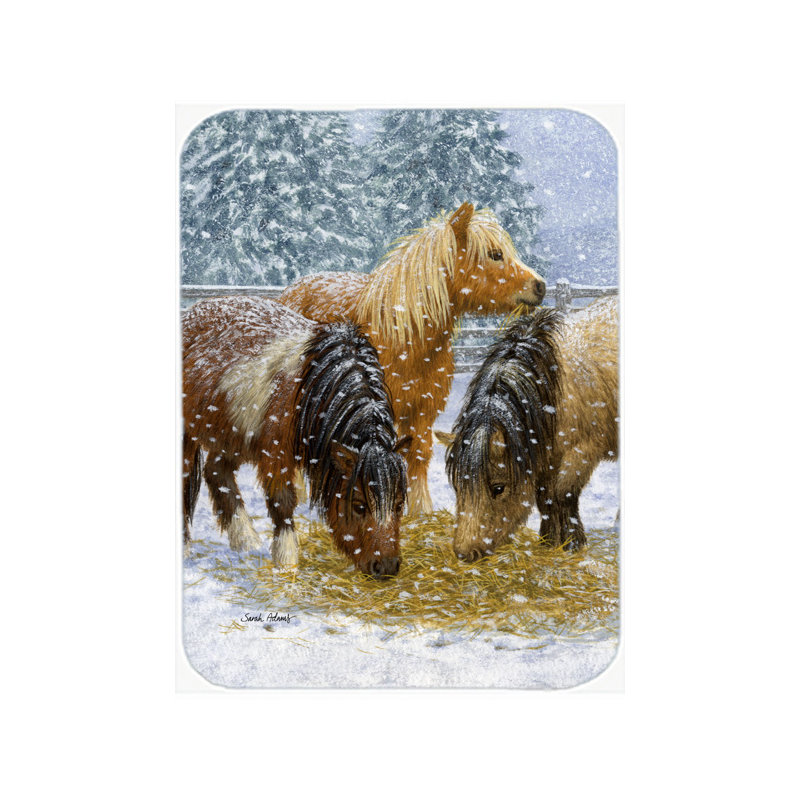 Planche à découper en verre trésors caroline Shetland Ponies