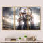 «American Football Joueurs on Stadium» - Photographie de cadre flottant 3 pièces-2000395212-2000395213
