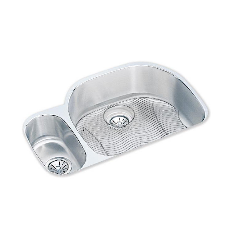 Ensemble d'évier de cuisine à double cuve encastrable L 31,5 po x l 21,125 po Lustertone