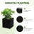 18" H x 17" W Outdoor/Indoor Rectangle Planter Box Metal Garden Bed Planter with Drainage Holes for Patio Lawn-1132969234-1132969232