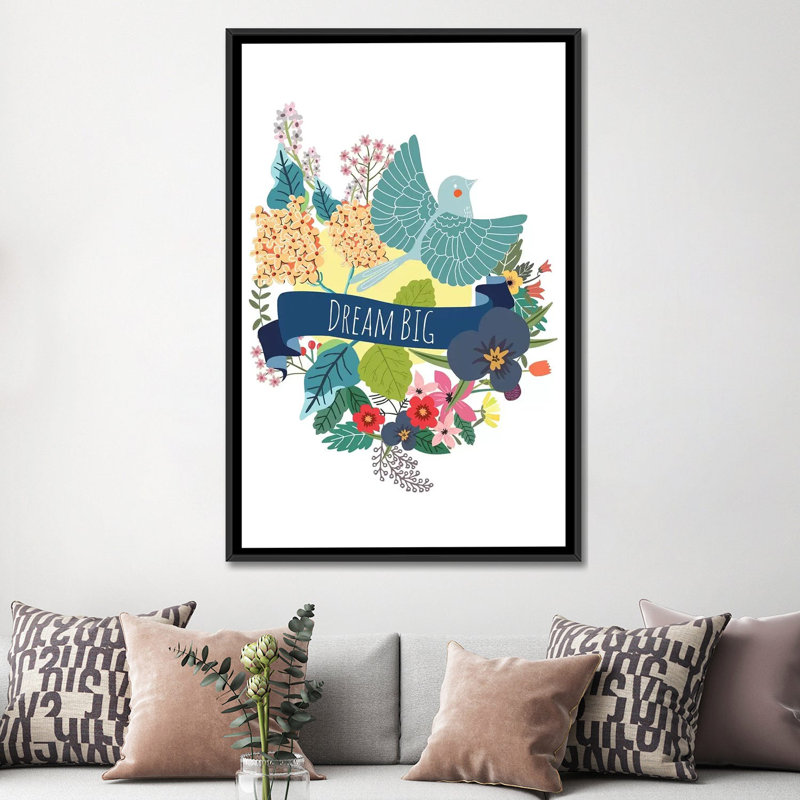 Art sur toile big’rêve, H 26 po x l 18 po x P 1,5 po, Toile avec cadre noir, Pas de tapis