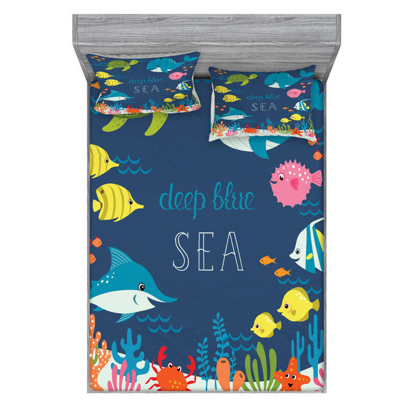 Microfiber Sheet Set, Queen Sheet Set with Fitted Sheet