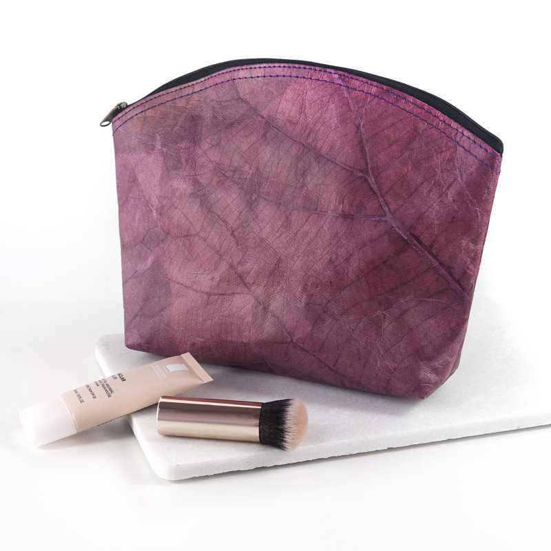 Yuliya Leather Carry Bag, Dark Lavender