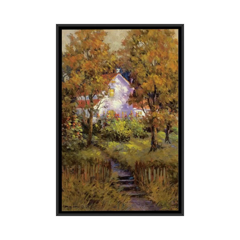 « rural vista iv », impression sur toile, H 26 po x l 18 po x P 1,5 po, Toile avec cadre noir, Pas de tapis