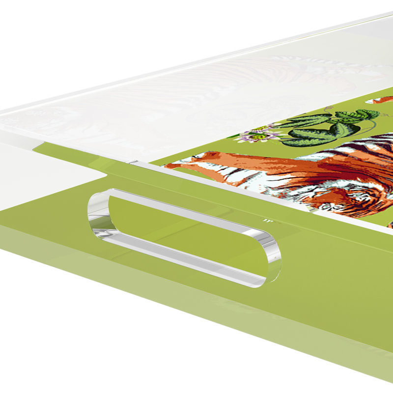 Plateau décoratif rectangulaire Tiger, 12.5" W x 7.75" D x 2" H
