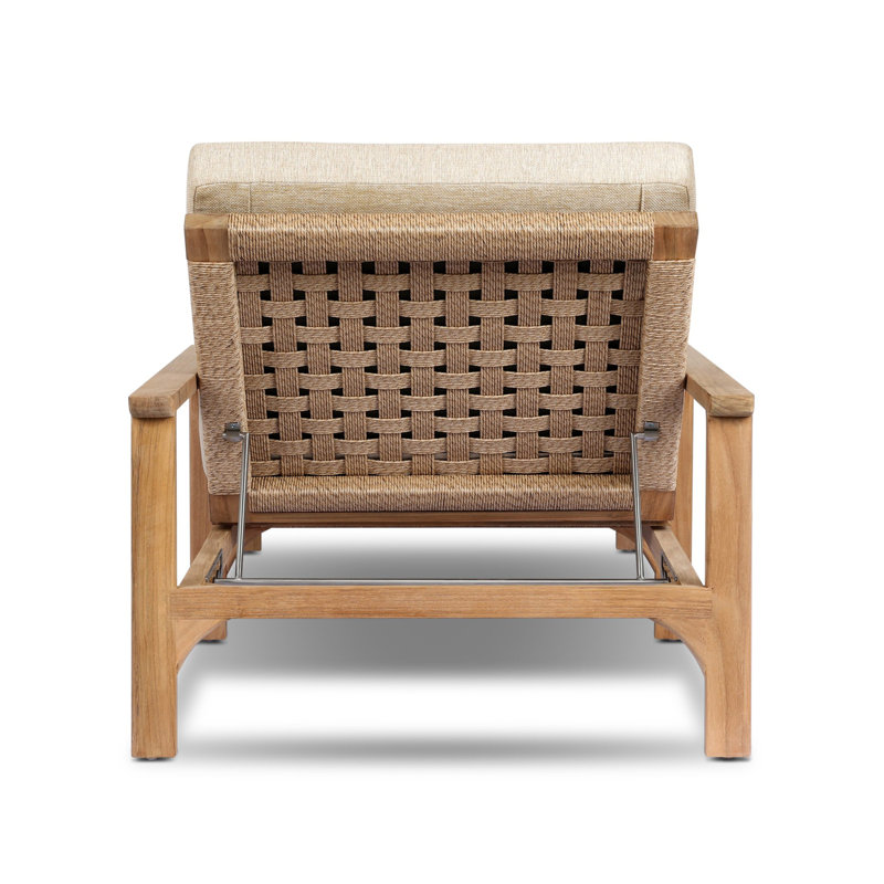 Topeka Outdoor Teak Chaise Lounge