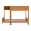 Lit superposé en bois double TG avec tablette de rangement intégrée et échelle-133665715