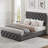 Bed Frame With 4 Storage Drawers, Linen Upholstered Platform Bed Frame With Headboard And Footboard-595089391-595089381