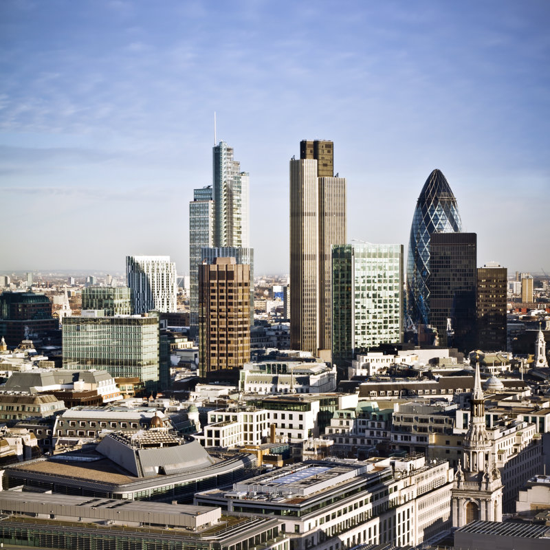 City Of London - Wrapped Canvas Print, 122cm H x 122cm W x 3.8cm D
