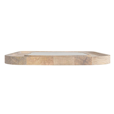 Marble and Wood Cutting Board with Dish