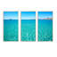 «Blue Benidorm Levante Beach - Sea & Shore», ensemble de 3 toiles murales encadrées-1388276116-1388276121
