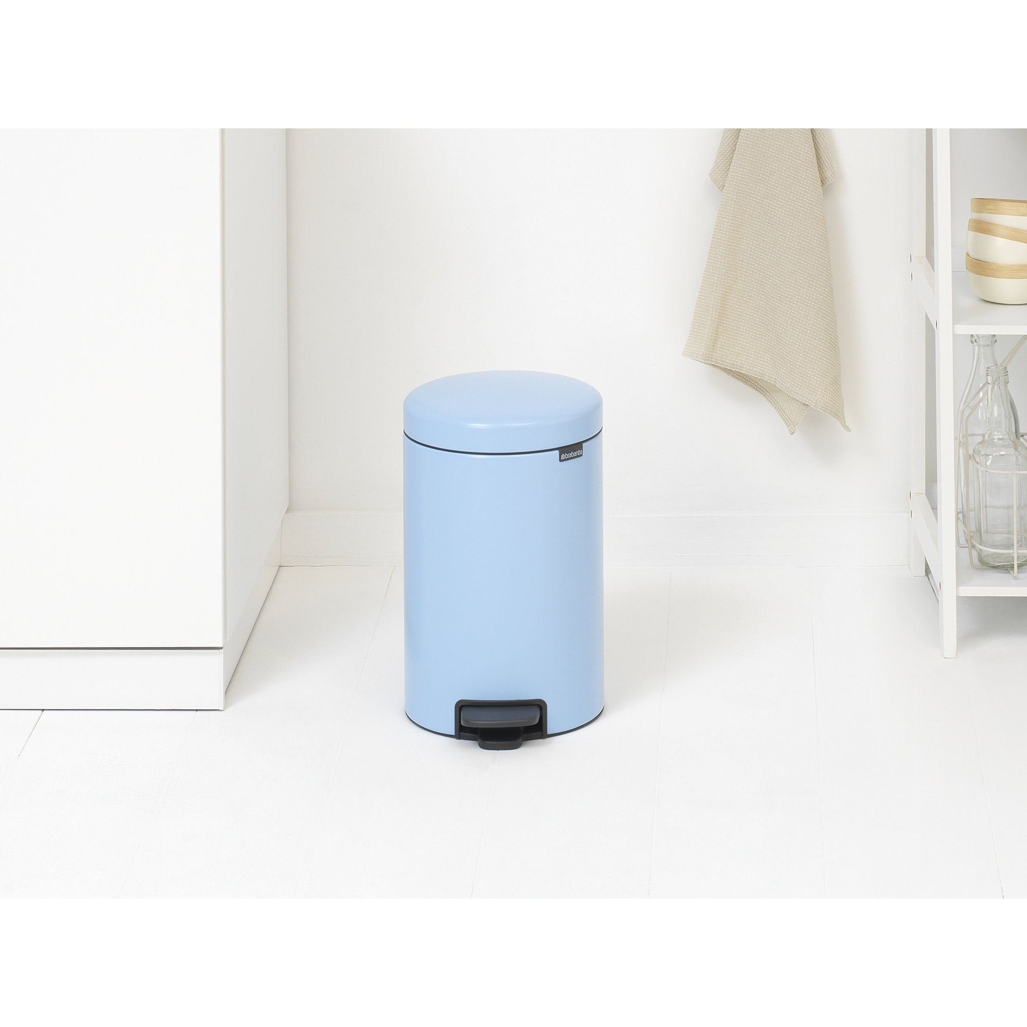 Brabantia Newicon Step On Trash Can, 3.2 Gallon (12 Liter), Dreamy Blue