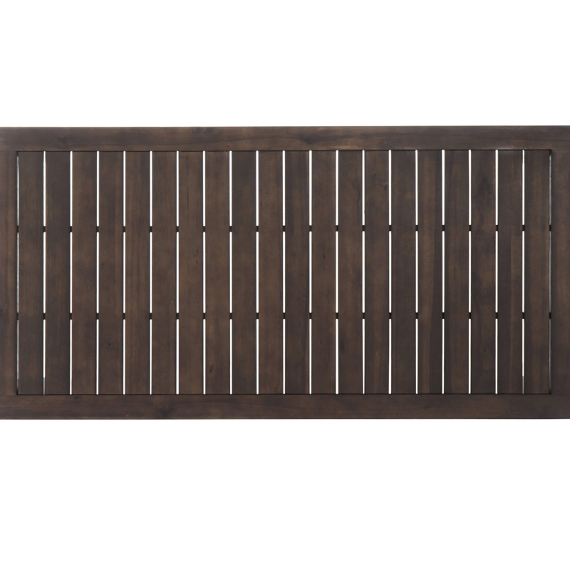 Table de jardin en bois brun foncé de 69 po - eau, style buffet, spacieuse et attrayante pour l'extérieur brun, style buffet captivant