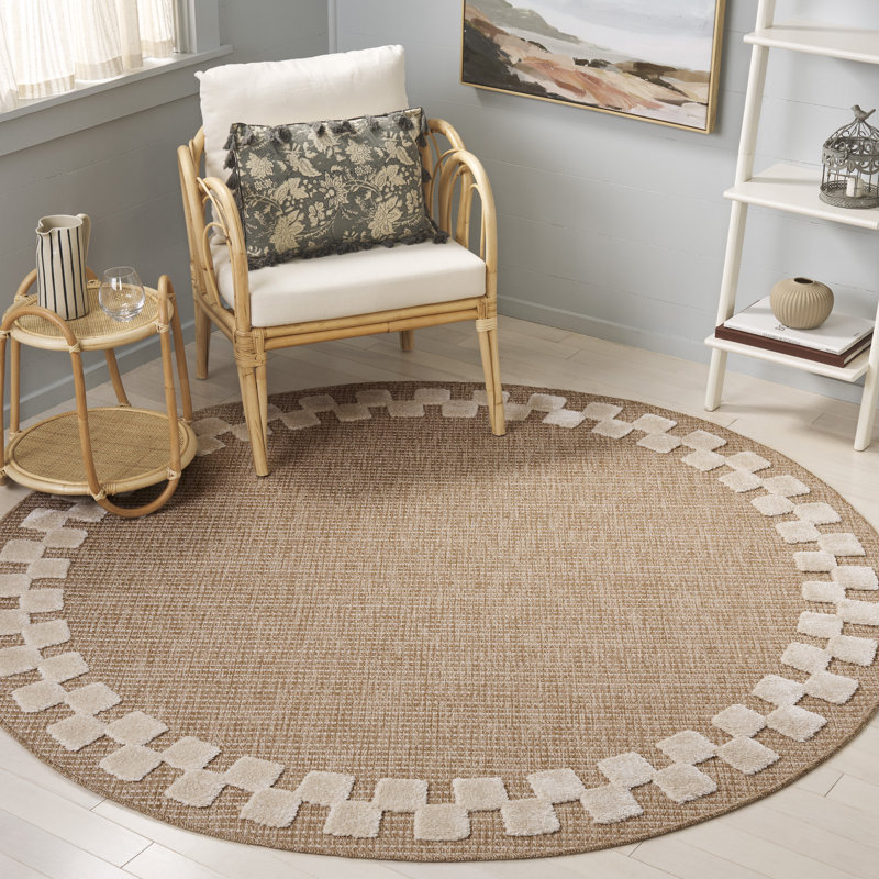 Tapis couleur unie Clayton 100, Rond 6 pi 7 po