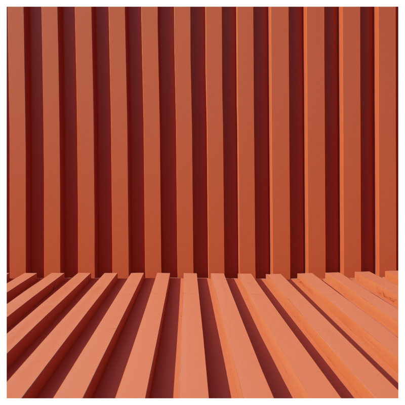 Orange Vertical Lines Comforter, Queen
