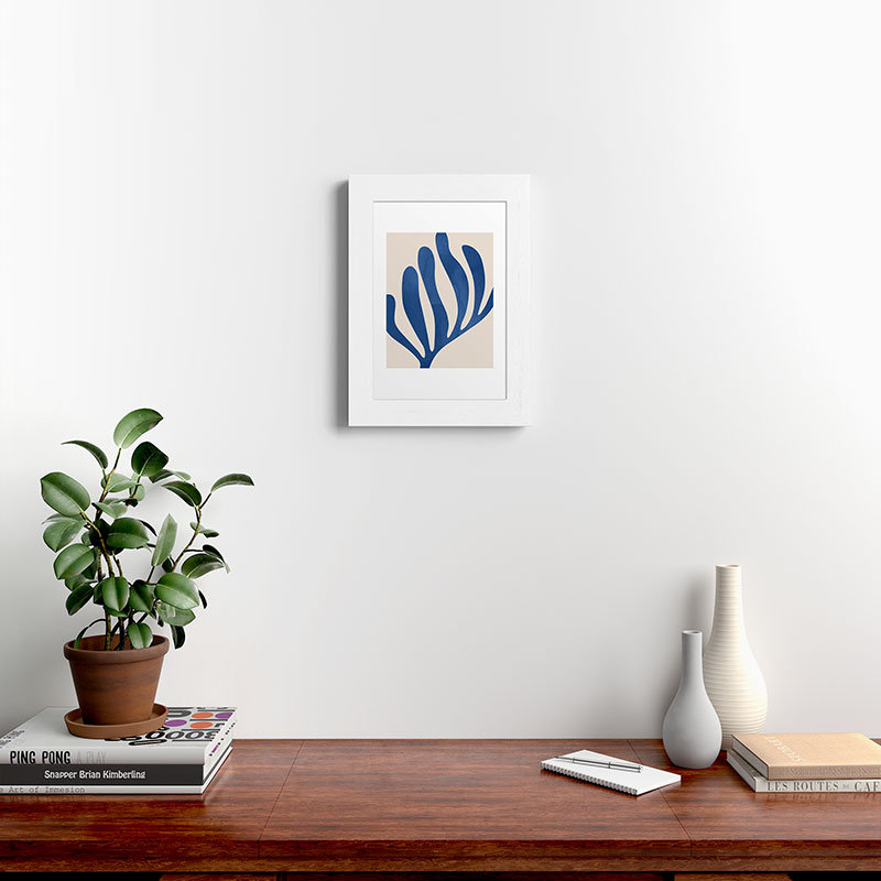 DreamPrintDesigns Matisse, reproduction d'art encadrée, Blanc, H 19 po x l 13 po