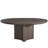 Modern Extendable Oak Round Dining Table