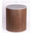 Abra 18 3/4" Walnut Side Table with Luna Top