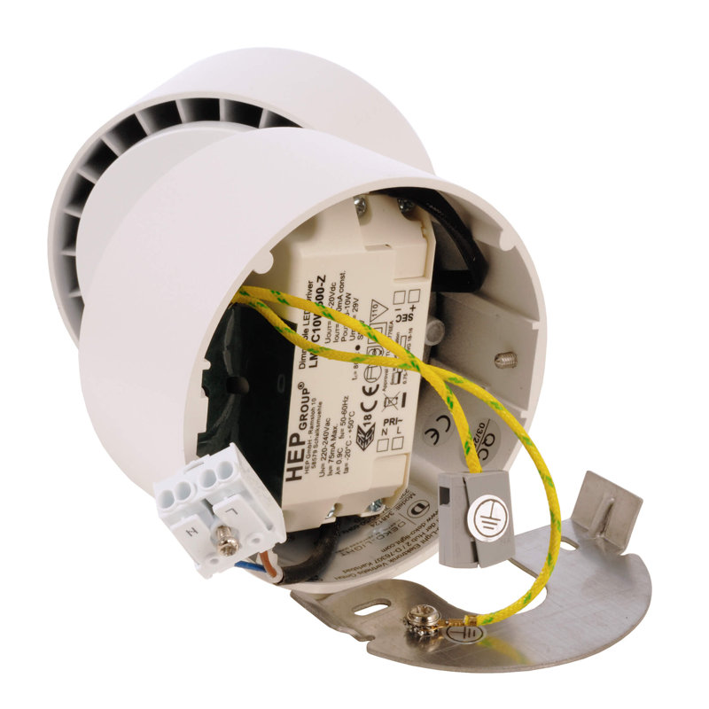 LED Spotlight, 9.1cm H x 7.5cm W x 7.5cm D