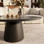 Table basse ronde noire moderne en bois massif pour le salon et la décoration intérieure